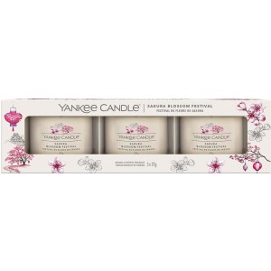 Yankee Candle Coffret Cadeau YC Sakura Blossom Festival Filled Votive 3pack