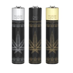 Lighters Clipper Leaves Silhouette Metal