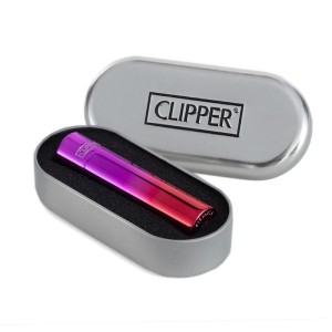 Aanstekers Clipper Pink Gradient Metal