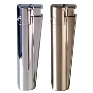 Lighters Clipper Jet Flame Metal Silver
