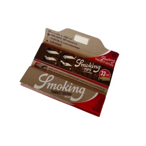 Rolling Papers King Size + Tips Smoking Thinnest Brown Double King Size Tips